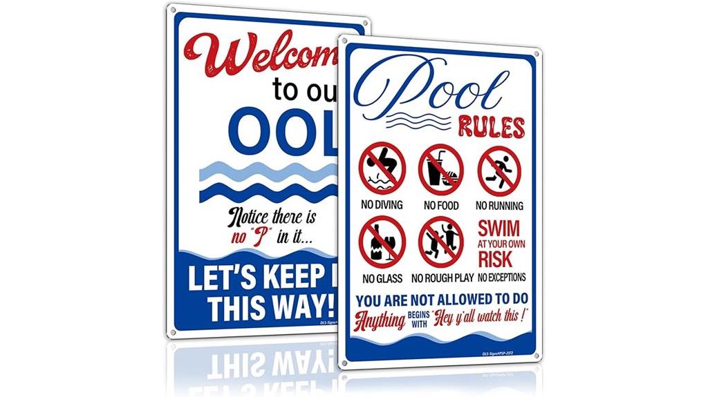 pool sign set 2 pack