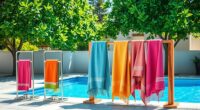 pool towel rack solutions