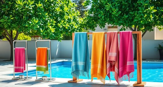 pool towel rack solutions
