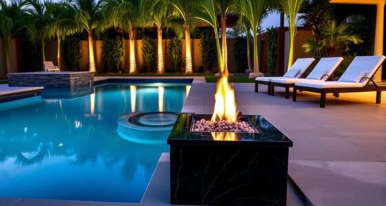 poolside fire feature safety