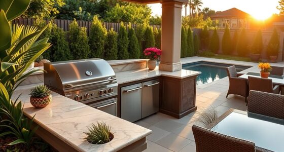 poolside outdoor kitchen grills