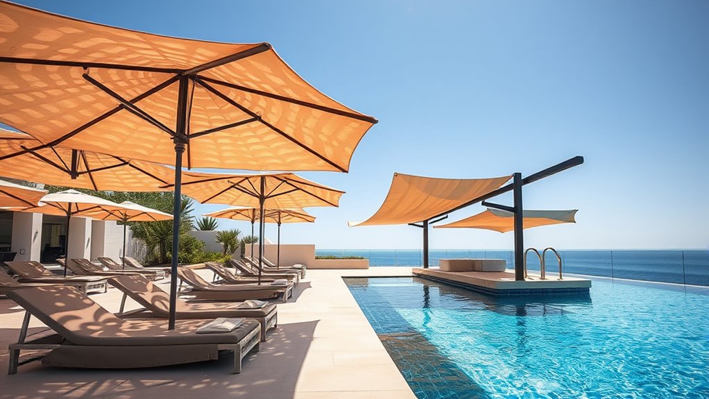 portable adjustable pool shades