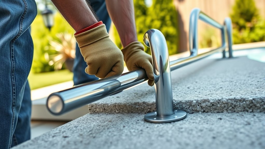 prepare poolside surface thoroughly