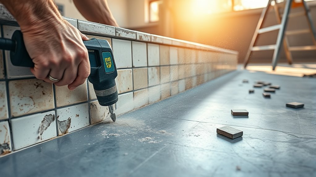 prepare surface for tiling