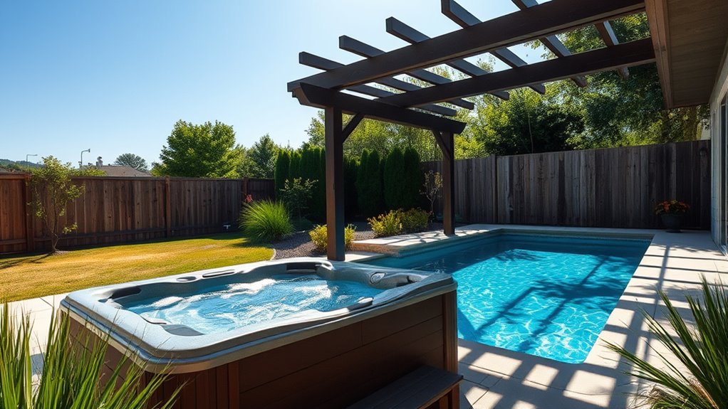 privacy focused outdoor relaxation area