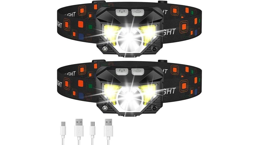 rechargeable dual color headlamp