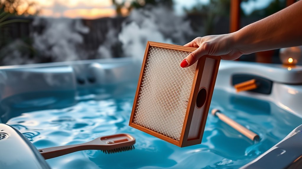 regular hot tub filter checks