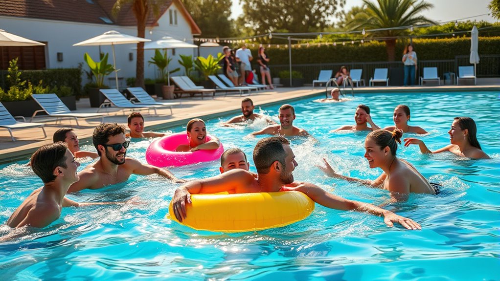relaxed social pool activities
