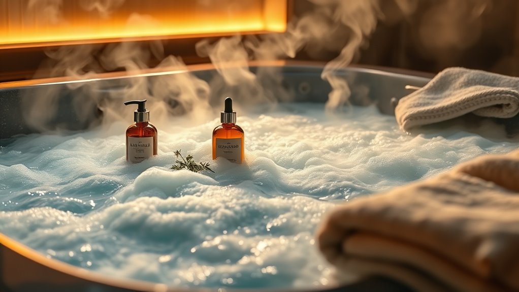 relaxing hot tub aromatherapy