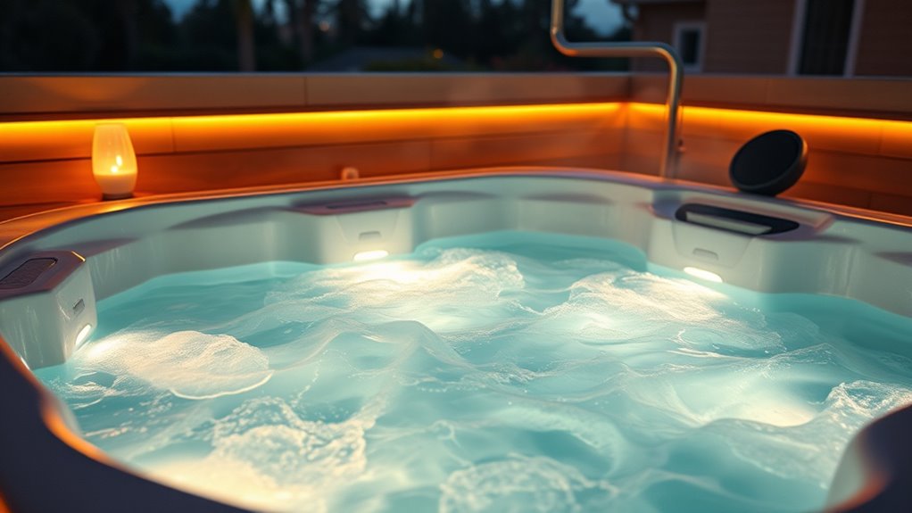 relaxing lighting and sound