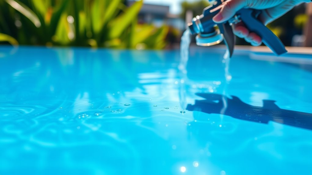 repainting fiberglass pool surfaces