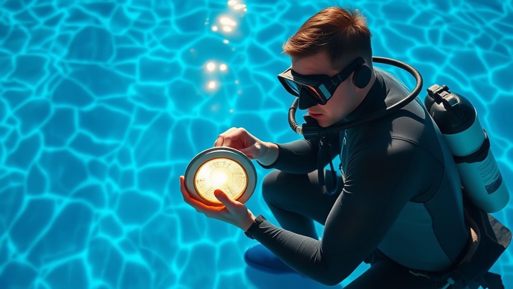 replacing a pool light