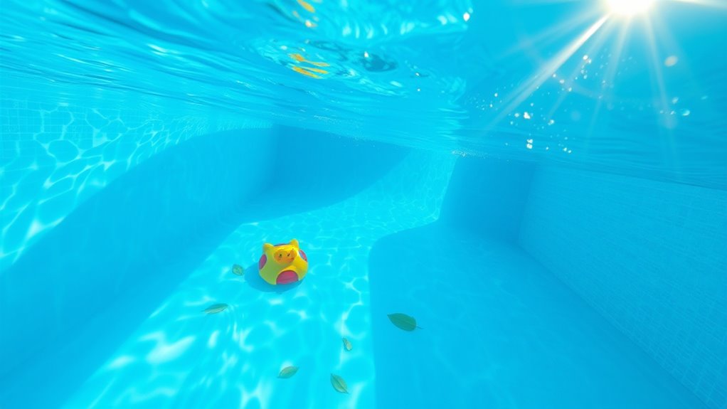 residential pool underwater photography