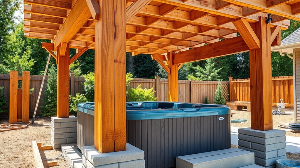 secure foundation and posts