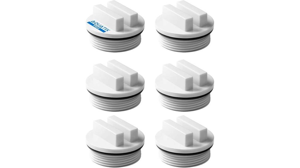 six piece pool plug set