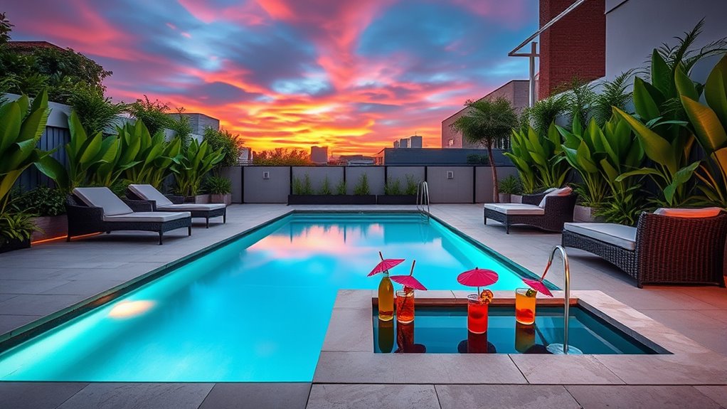 small stylish space saving pools