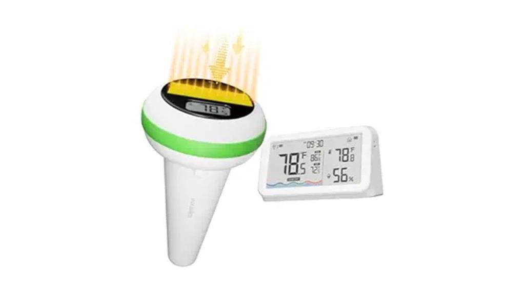 solar floating pool thermometer