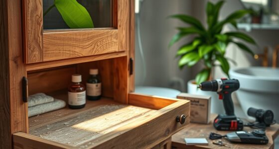 spa cabinet renovation project