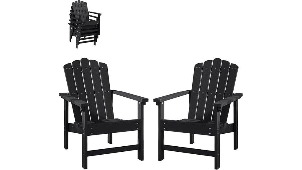 stackable hdpe adirondack chairs