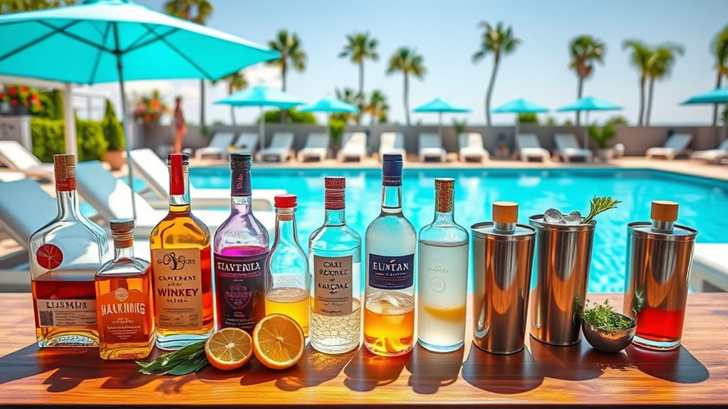 stock bar with drinks