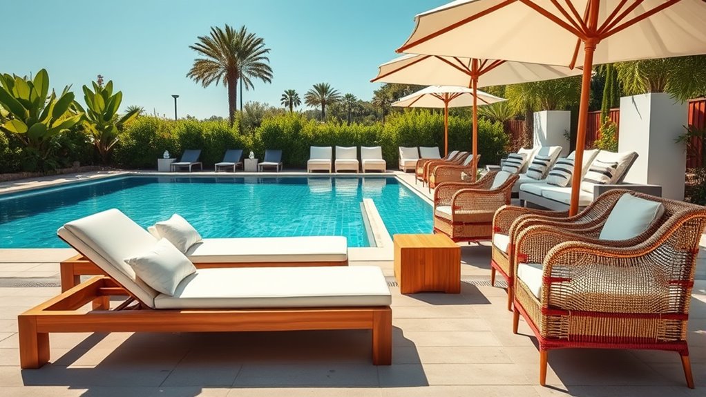 stylish personalized poolside decor