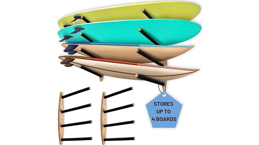 surfboard wall storage rack