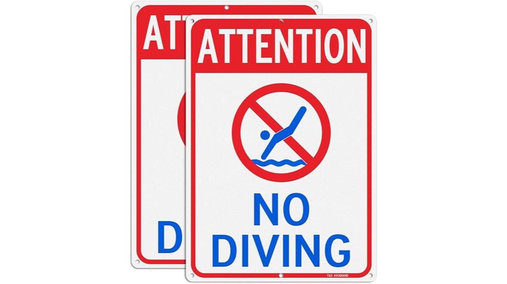 t r diving warning sign