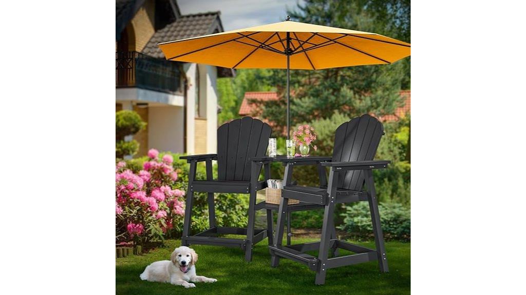 tall adirondack chairs with tray