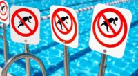 top no diving warning signs