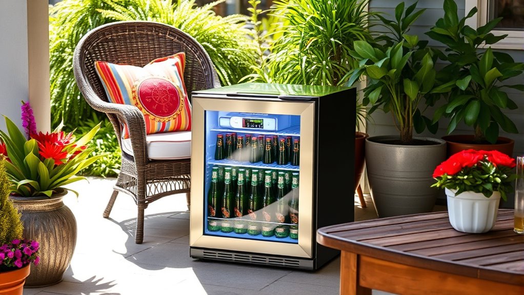 top patio mini fridges