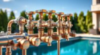 top pool heater manifolds