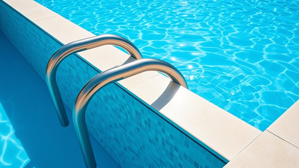 top stainless steel pool rails