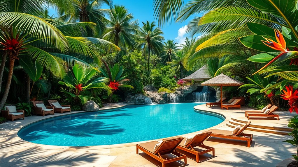 tropical lush vibrant greenery