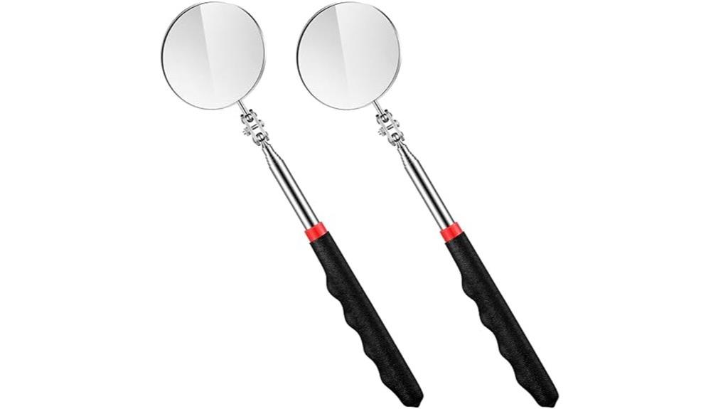 two piece telescoping mirror set