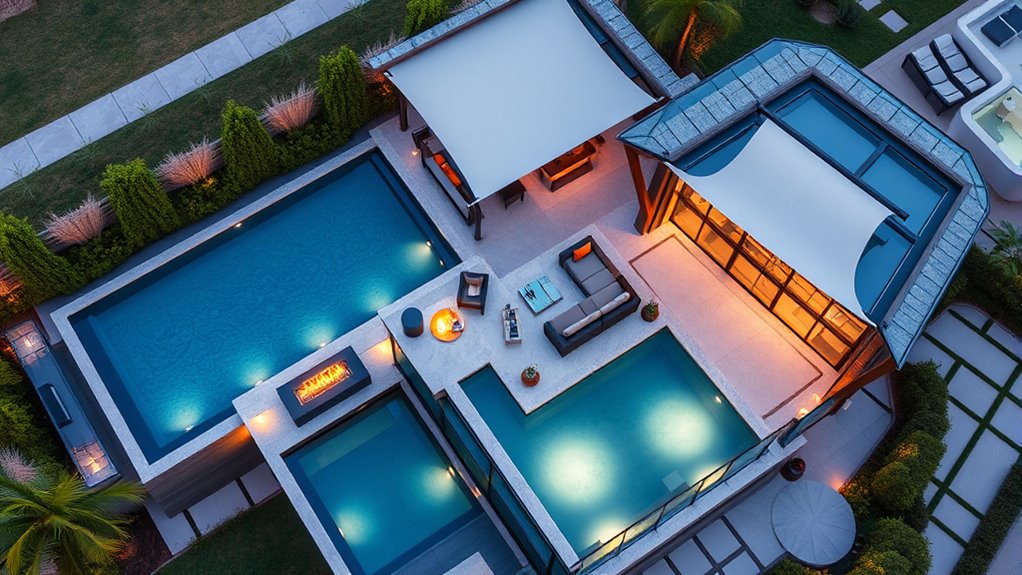 versatile pool entertainment zones