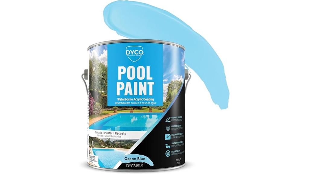 water based acrylic pool paint