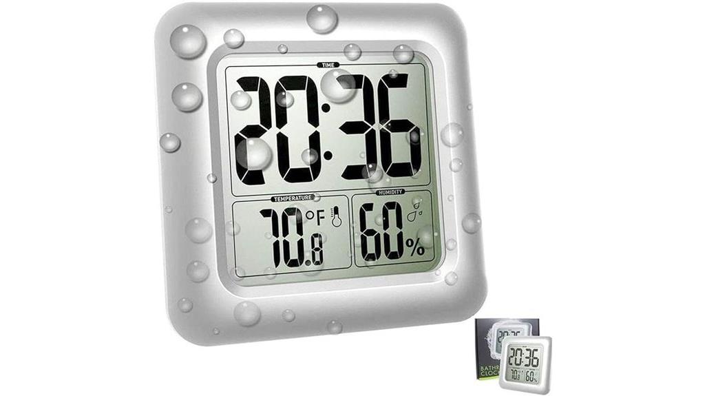 waterproof bathroom wall clock