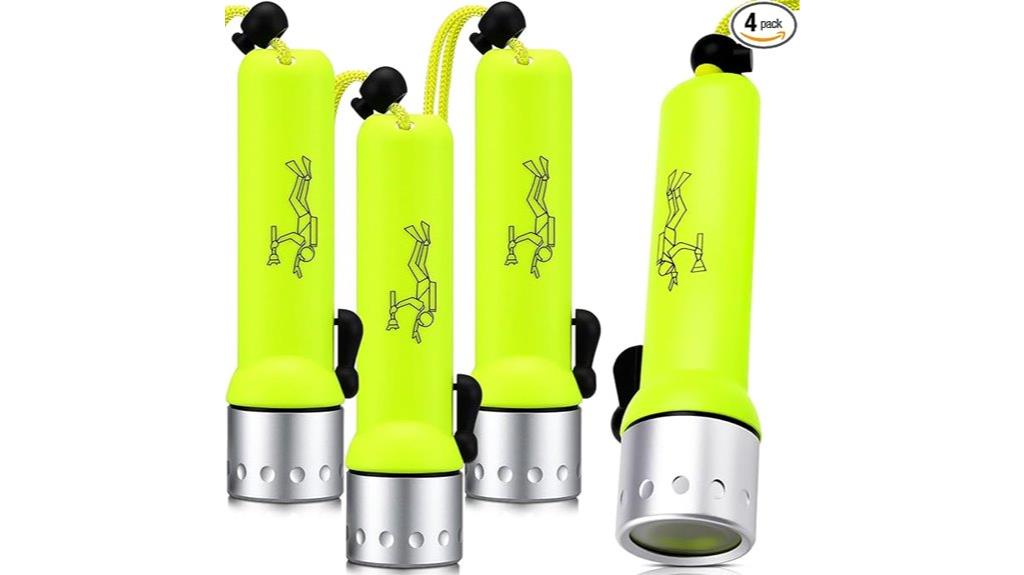 waterproof dive flashlight set