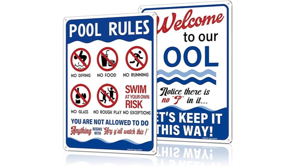 weatherproof pool safety signs