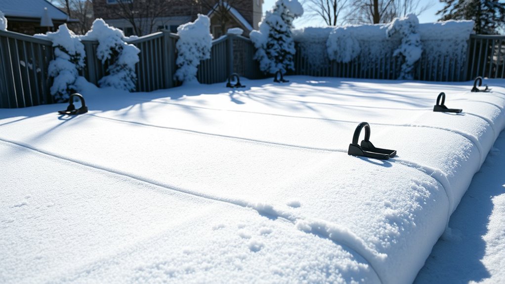 winter pool cover maintenance