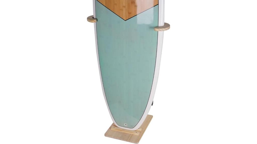 wooden surfboard storage rack