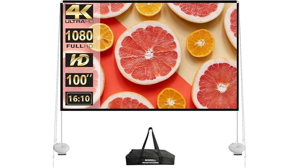 100 inch outdoor screen