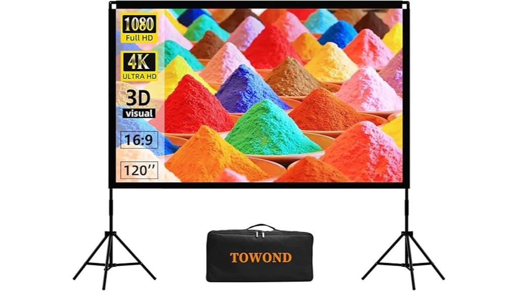120 inch portable projector screen