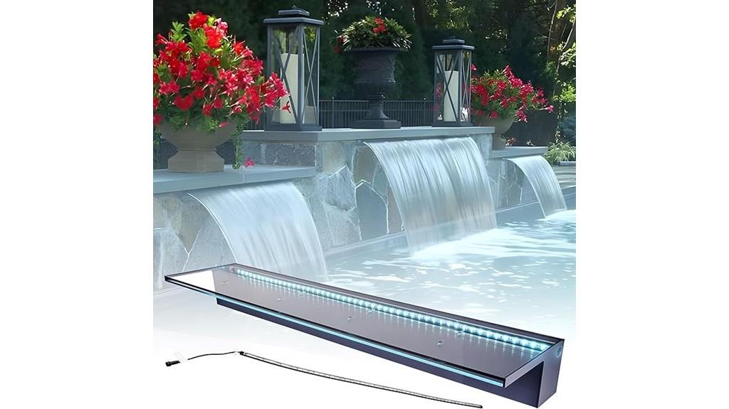acrylic led fountain spillway
