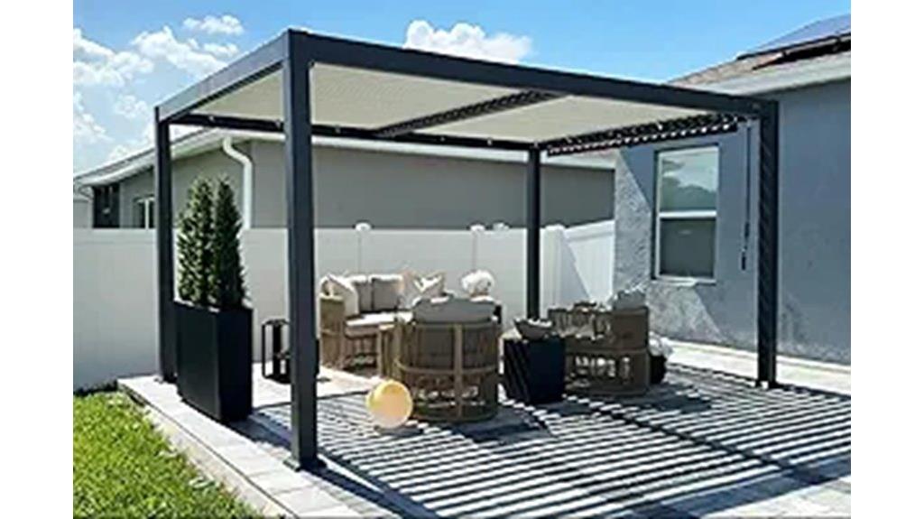 adjustable rainproof pergola
