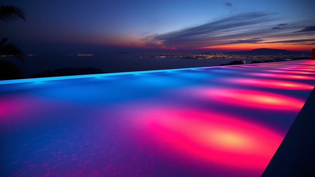 adjusting led pool lighting