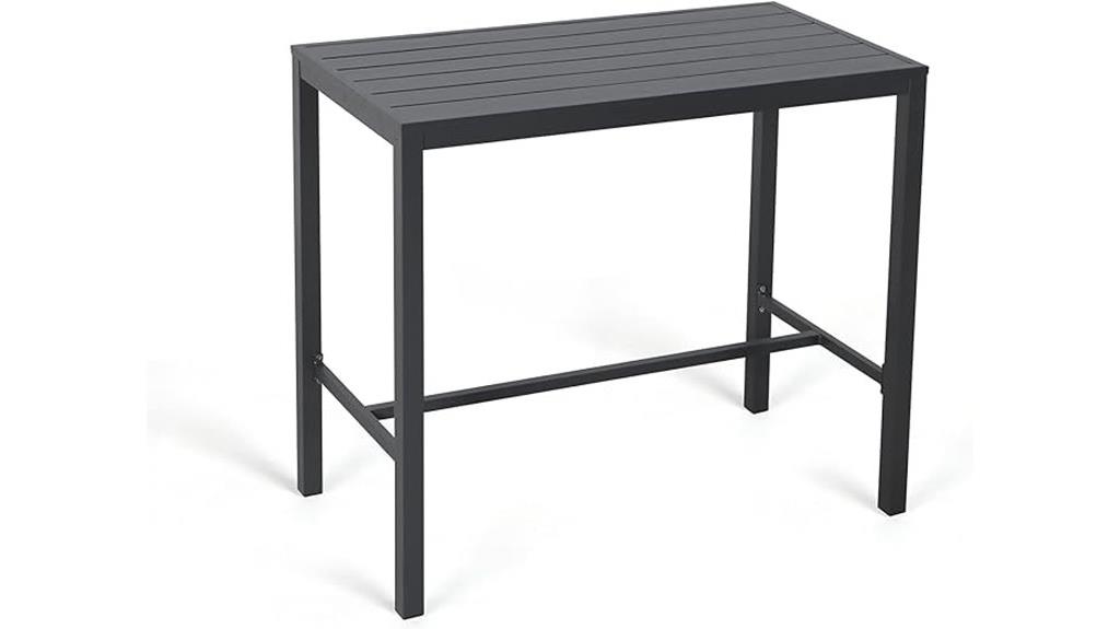 aluminum frame high table
