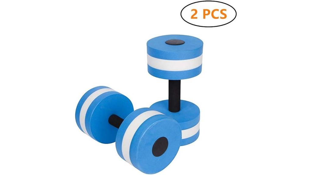 aquatic dumbbell exercise set