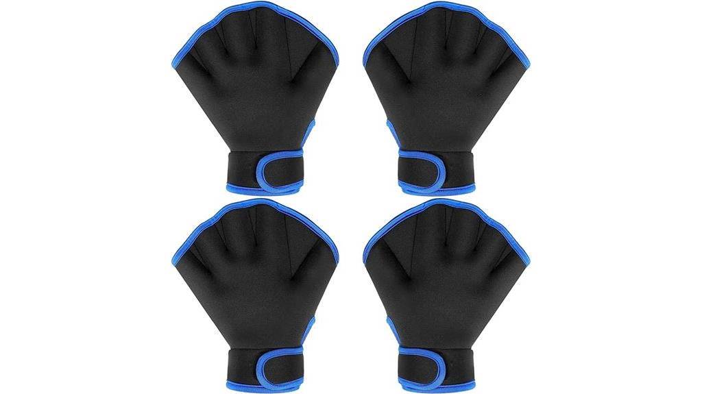 aquatic training gloves paddles