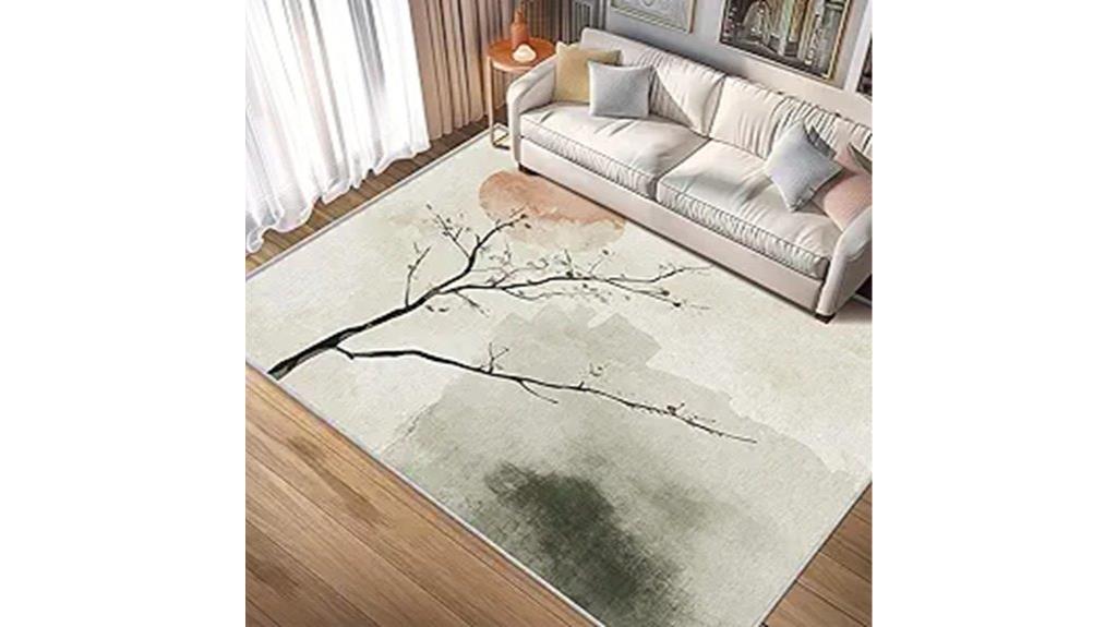 asian pattern non slip rug